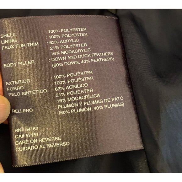 Kenneth Cole Reaction Winter Black Quilted Puffer Coat Zip Front High Collar XL - Picture 13 of 14